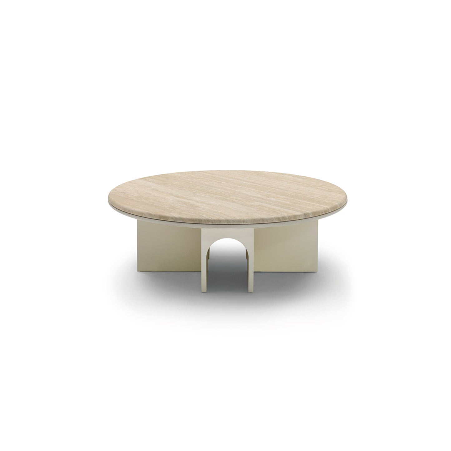 Mesa de apoio em marmore e bege Arflex