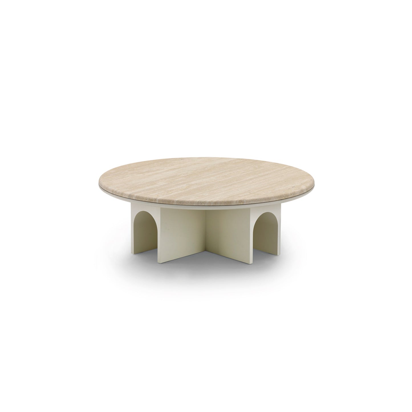 Mesa de apoio em marmore e bege Arflex